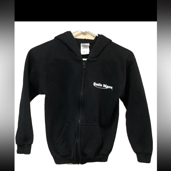 SMILE MORE Roman Atwood Youth Full Zip Black Logo Hoodie Sweatshirt Kids Size: M - Picture 1 of 7